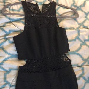 Express black one piece pants suit